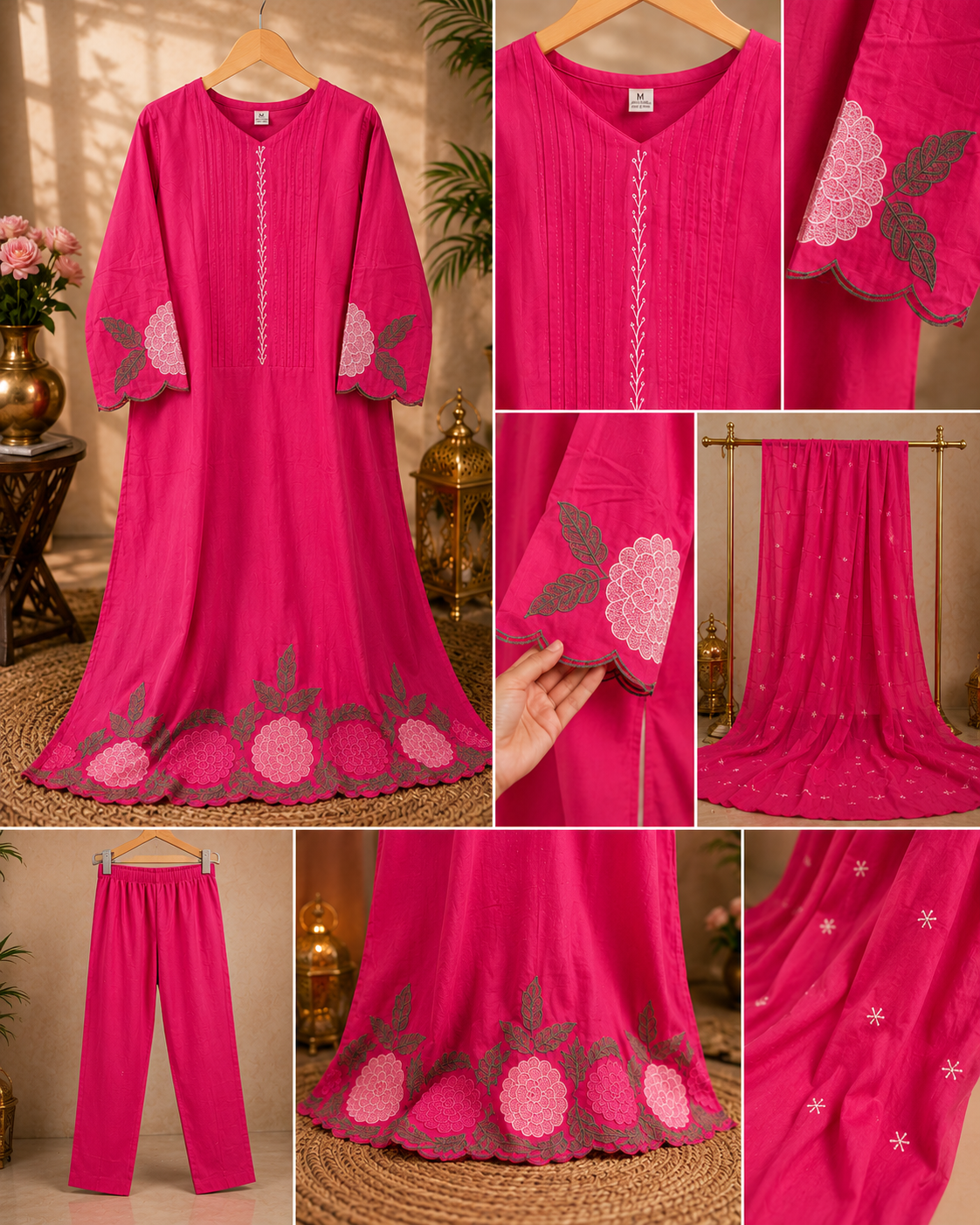 Rani Blossom Cotton Kurti Set