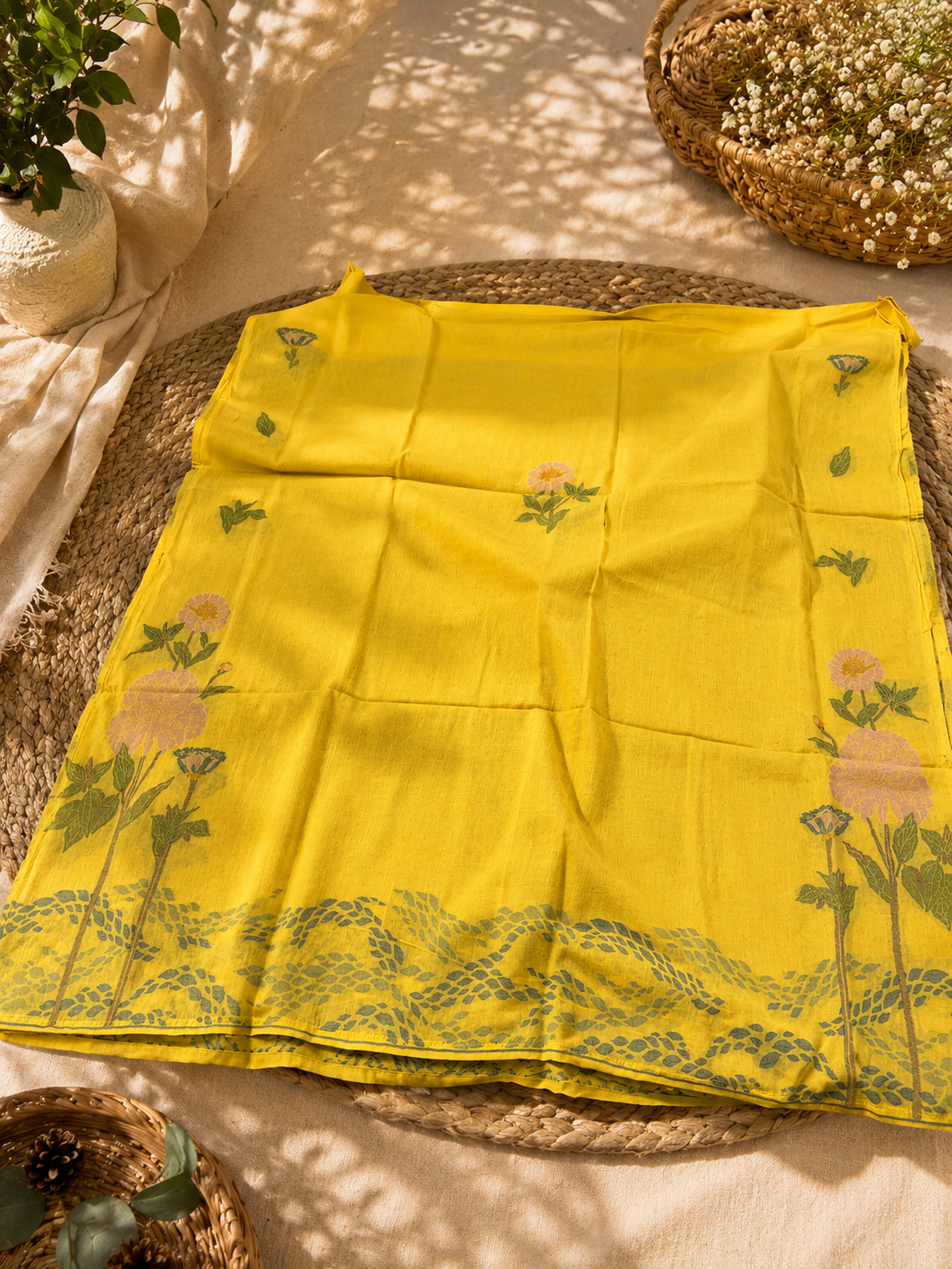 Designer Heritage Hand-Embroidered Cotton Kurti Set