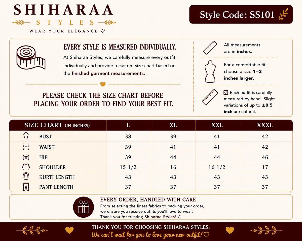 Size guide for 