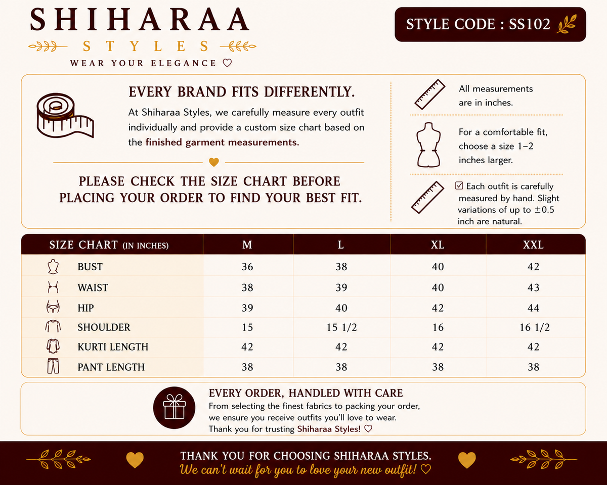Size guide for 