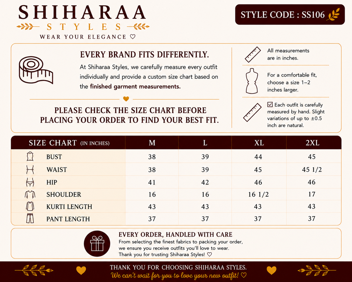 Size guide for 