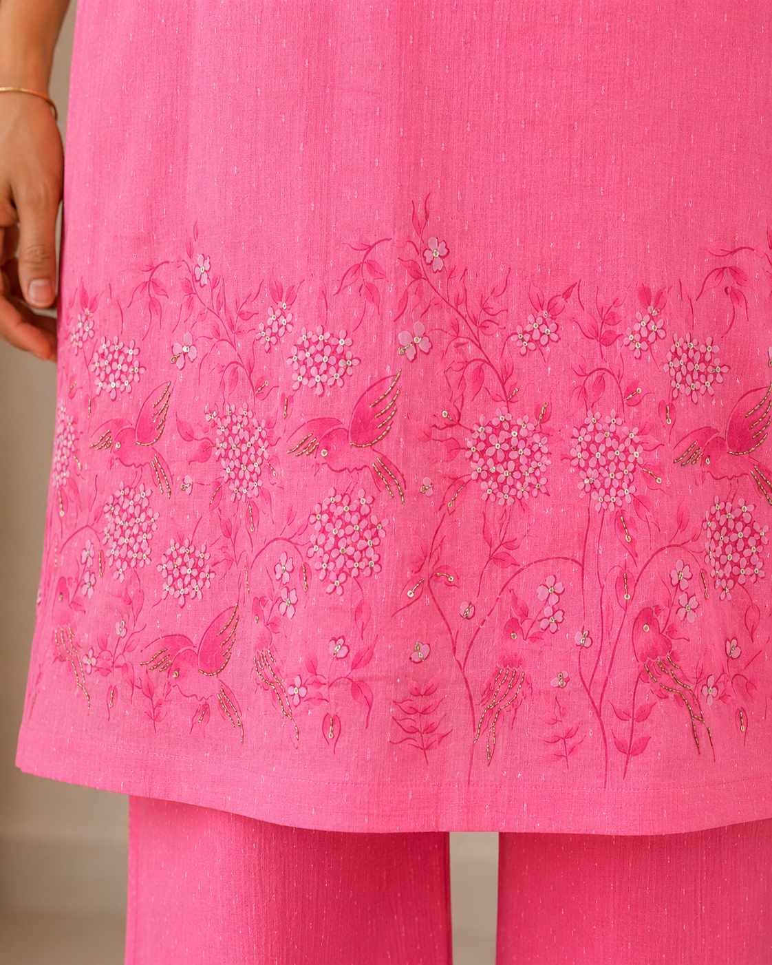 Blush Bloom Designer Pure Mul Cotton Co-ord Set