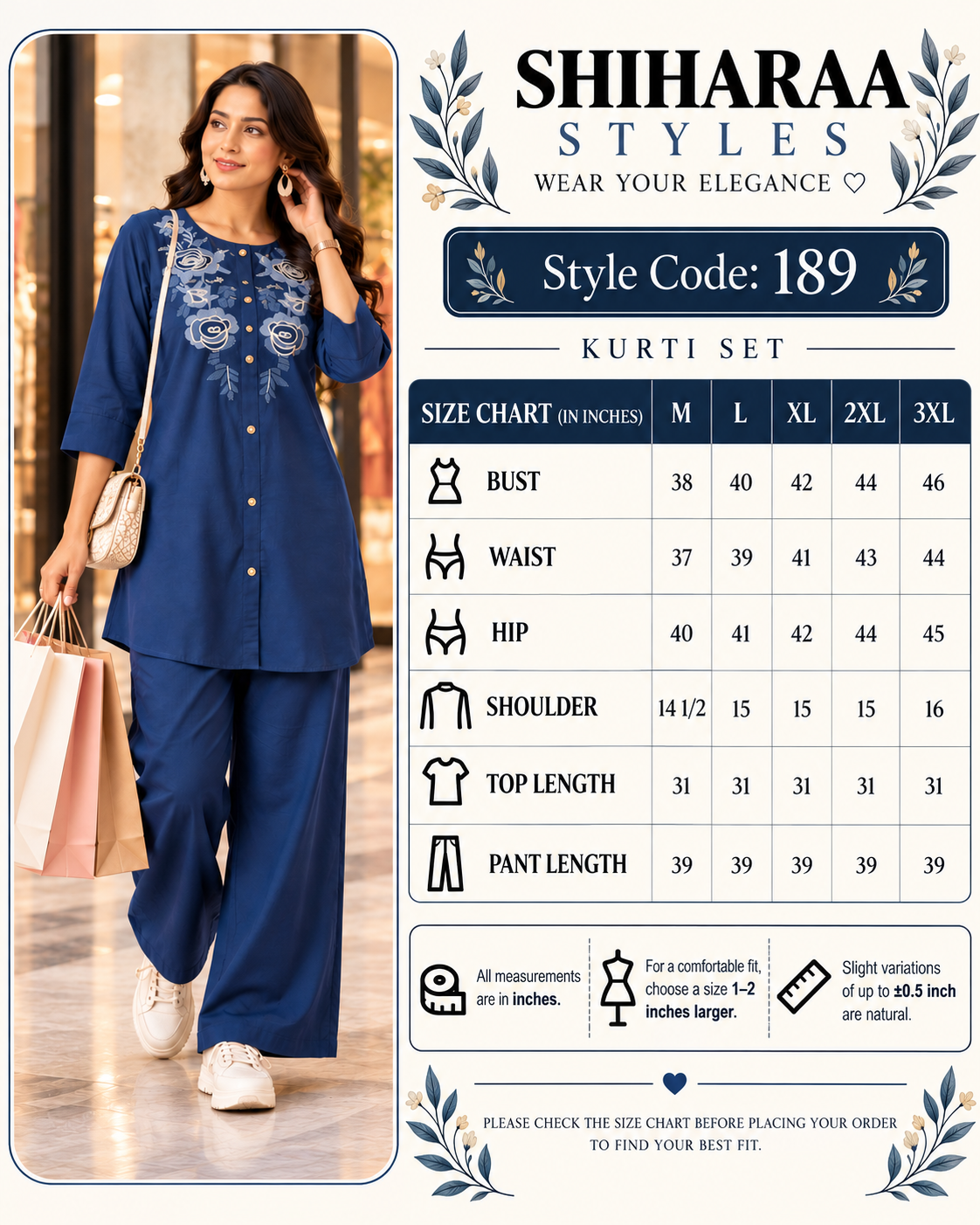 Size guide for 