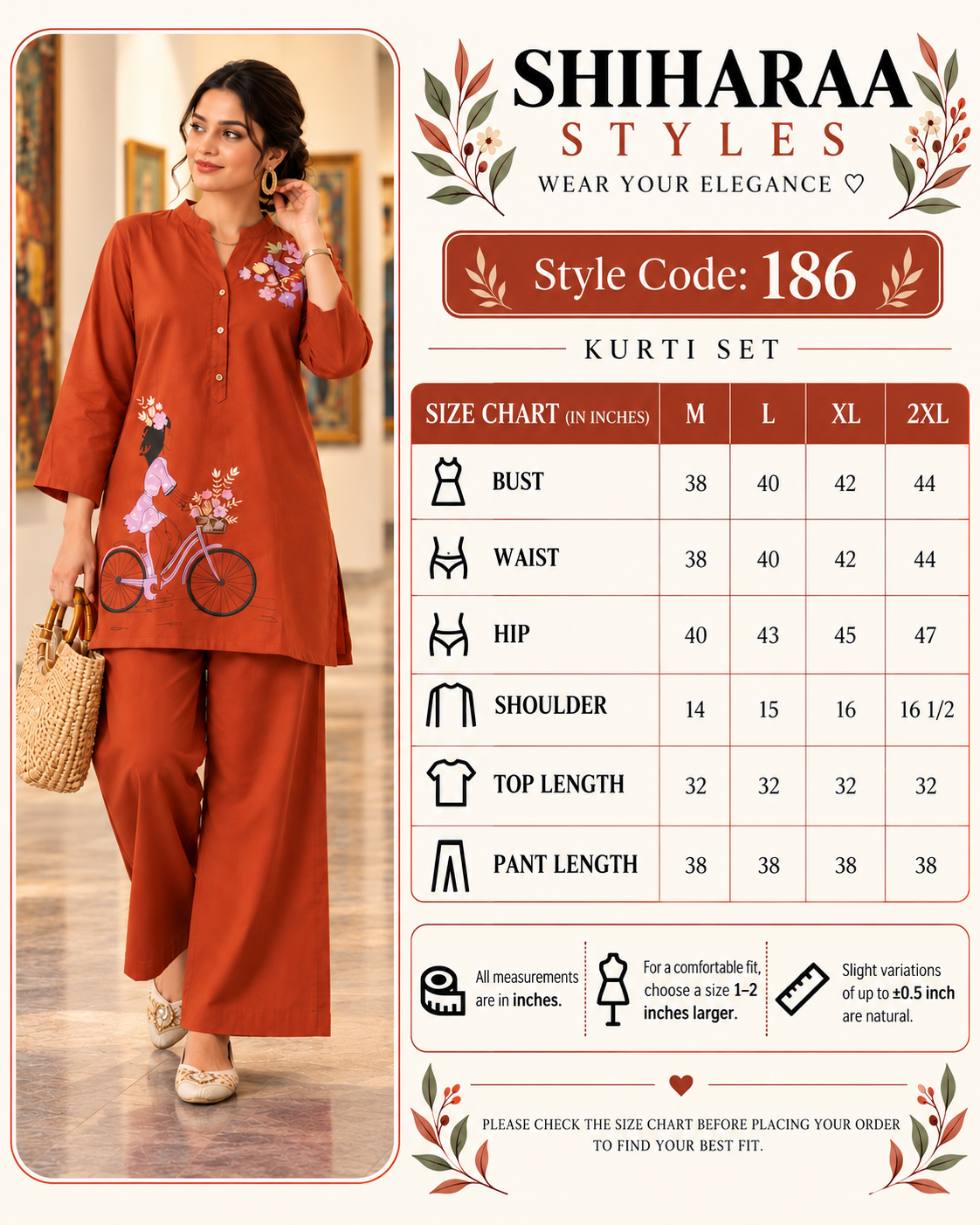 Size guide for 