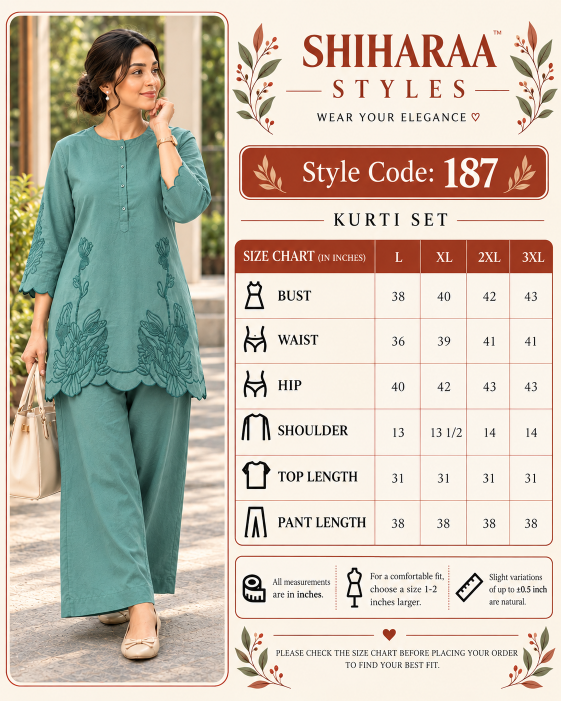 Size guide for 