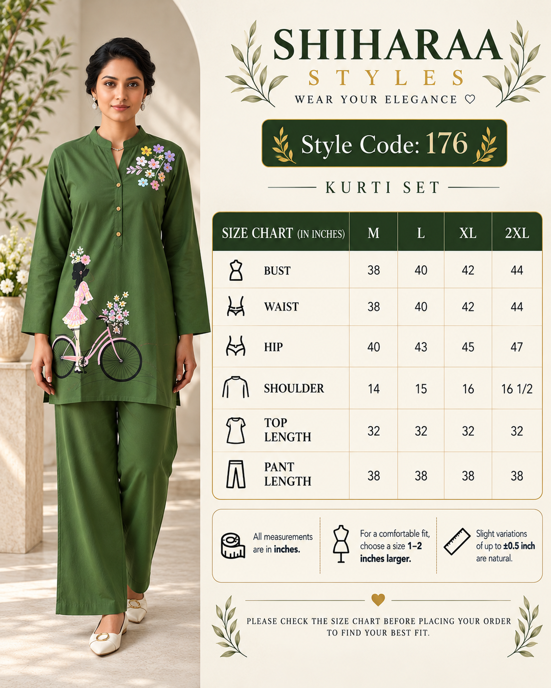 Size guide for 